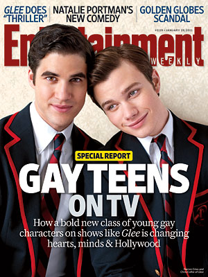 Darren Criss and Chris Colfer from Glee, Entertainment Weekly cover